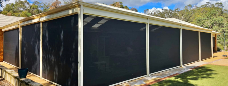 Outdoor blinds installed for Perth home