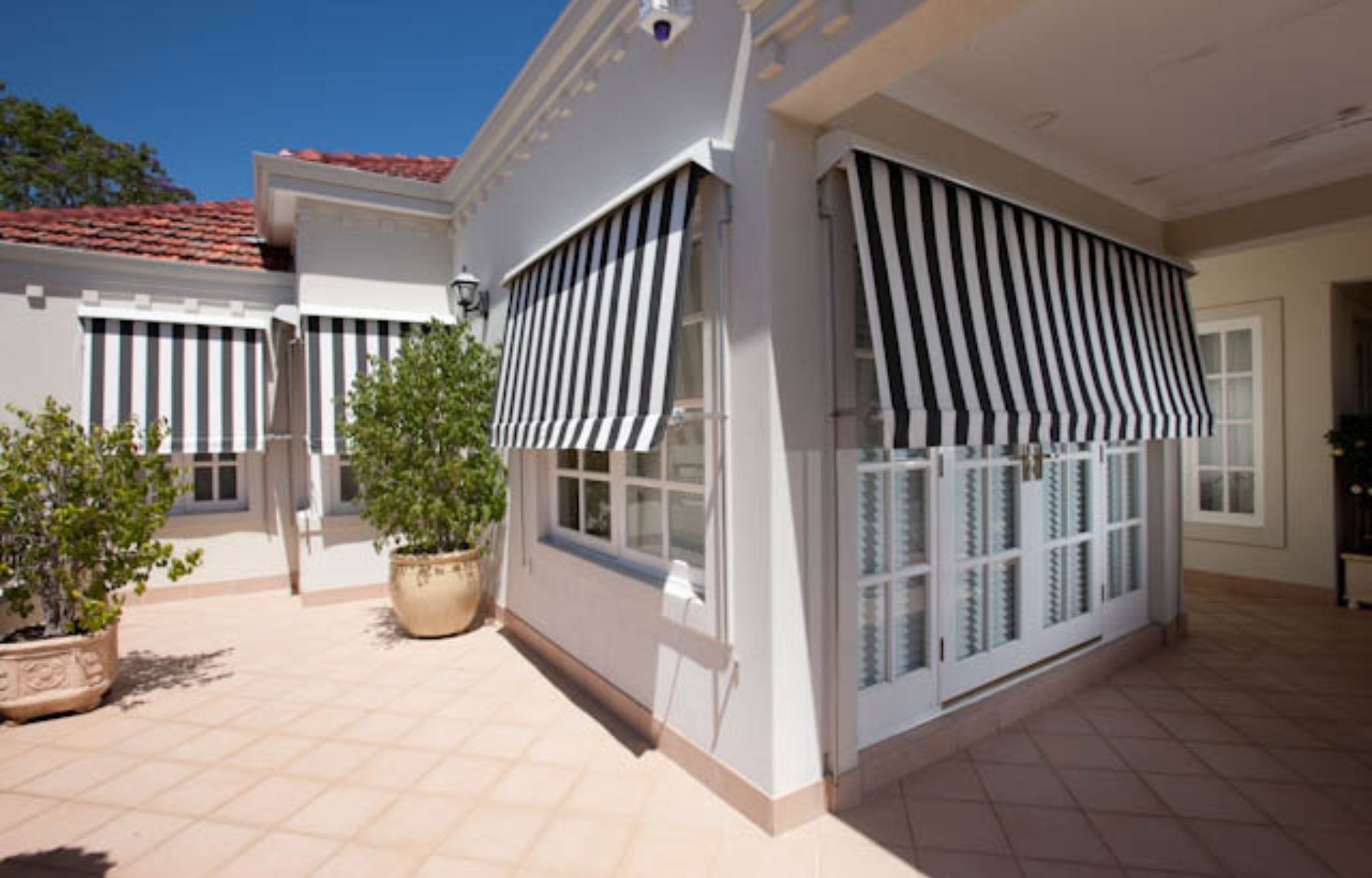 Window awning shading a Perth home from sun and UV