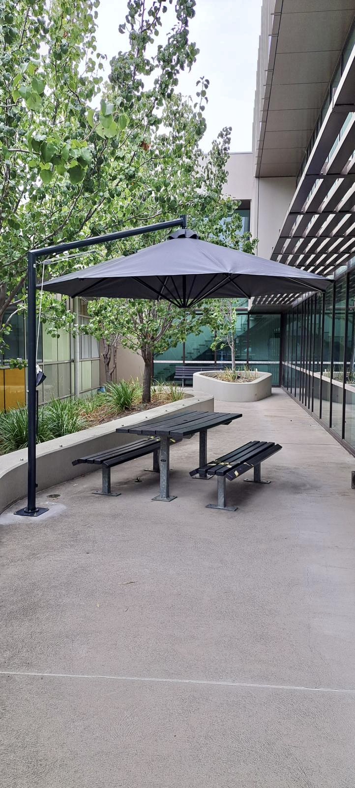 Ultrashade umbrella installed at a Perth venue